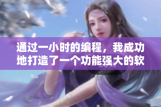 通过一小时的编程，我成功地打造了一个功能强大的软件