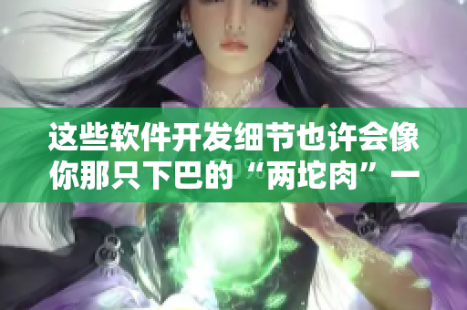 这些软件开发细节也许会像你那只下巴的“两坨肉”一样显眼