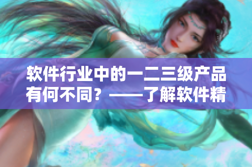 软件行业中的一二三级产品有何不同？——了解软件精产的产区间差异