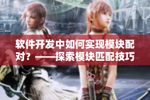 软件开发中如何实现模块配对？——探索模块匹配技巧