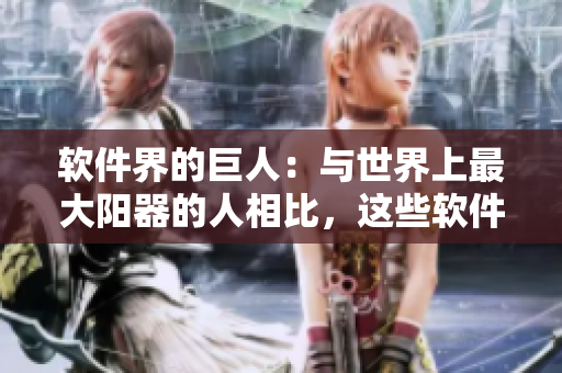 软件界的巨人：与世界上最大阳器的人相比，这些软件仿佛也是小巫见大巫