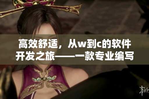 高效舒适，从w到c的软件开发之旅——一款专业编写软件的指南