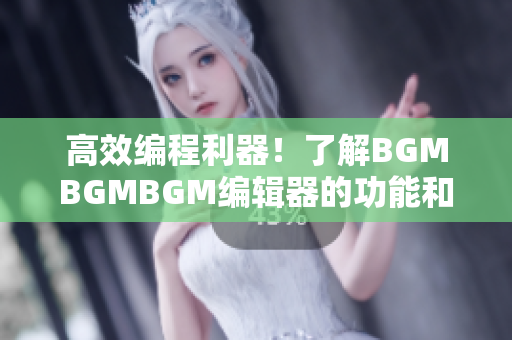 高效编程利器！了解BGMBGMBGM编辑器的功能和价格
