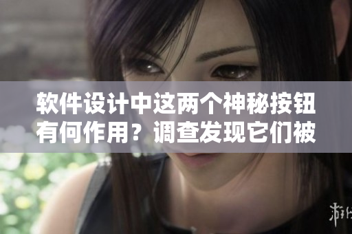 软件设计中这两个神秘按钮有何作用？调查发现它们被称为软件大公鸡下巴！