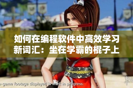 如何在编程软件中高效学习新词汇：坐在学霸的棍子上背单词