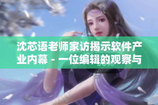 沈芯语老师家访揭示软件产业内幕 - 一位编辑的观察与分析