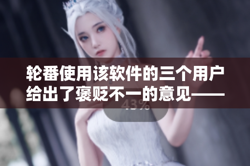 轮番使用该软件的三个用户给出了褒贬不一的意见——这是一个值得争议的软件