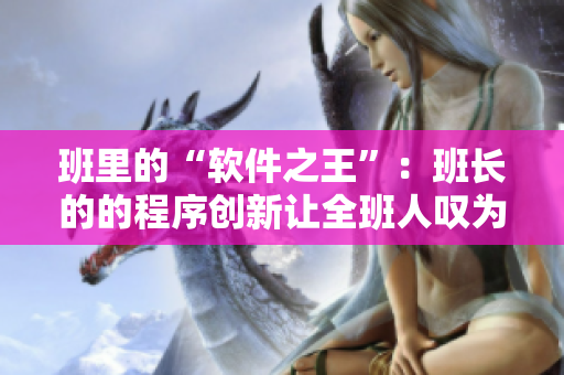 班里的“软件之王”：班长的的程序创新让全班人叹为观止