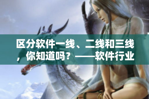区分软件一线、二线和三线，你知道吗？——软件行业中企业层级比拼