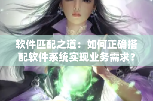 软件匹配之道：如何正确搭配软件系统实现业务需求？