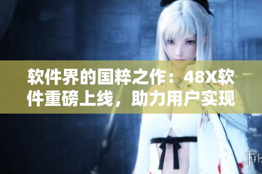 软件界的国粹之作：48X软件重磅上线，助力用户实现高效工作
