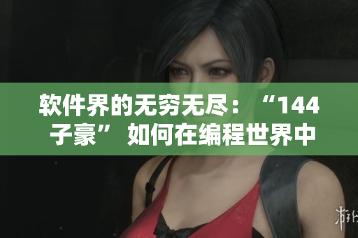 软件界的无穷无尽：“144 子豪” 如何在编程世界中成为顶尖软件工程师