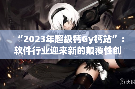 “2023年超级钙Gy钙站”：软件行业迎来新的颠覆性创新