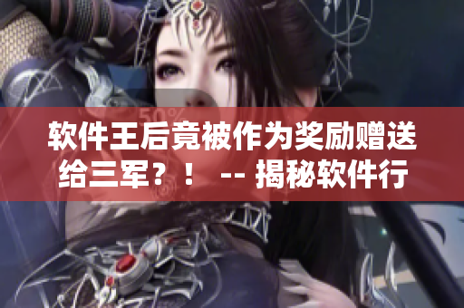 软件王后竟被作为奖励赠送给三军？！ -- 揭秘软件行业惊人内幕