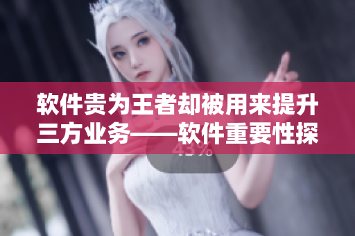 软件贵为王者却被用来提升三方业务——软件重要性探究