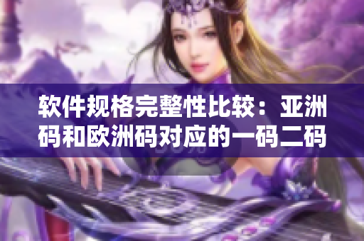 软件规格完整性比较：亚洲码和欧洲码对应的一码二码三码解析