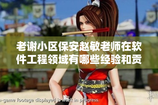 老谢小区保安赵敏老师在软件工程领域有哪些经验和贡献？