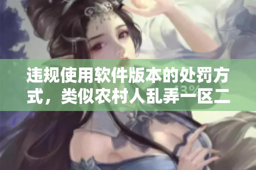 违规使用软件版本的处罚方式，类似农村人乱弄一区二区的处理方式