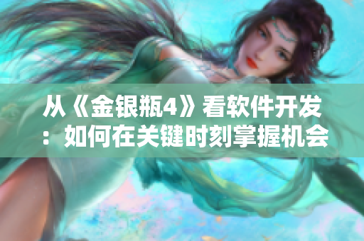 从《金银瓶4》看软件开发：如何在关键时刻掌握机会