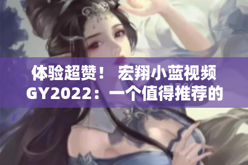 体验超赞！ 宏翔小蓝视频GY2022：一个值得推荐的高质量软件