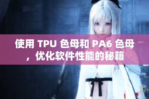 使用 TPU 色母和 PA6 色母，优化软件性能的秘籍