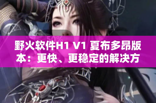 野火软件H1 V1 夏布多昂版本：更快、更稳定的解决方案